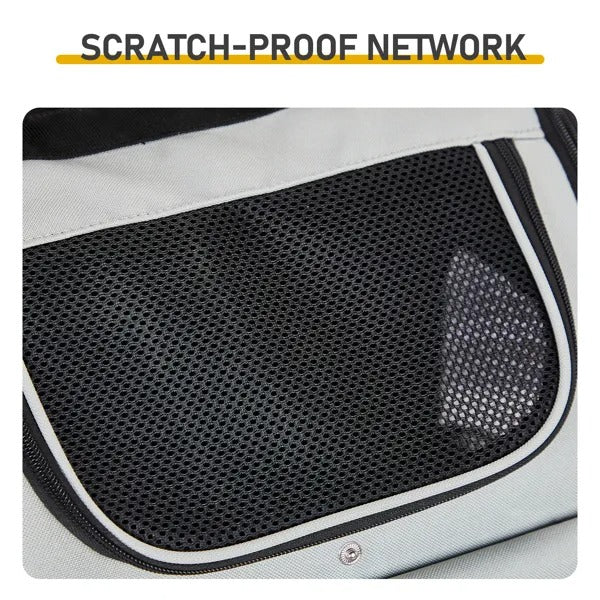 Expandable Pet Carrier Backpack with Breathable Mesh, Back Extension, Up to 26 lbs