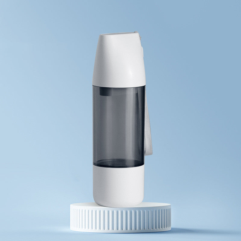 Portable 350ml Dog Water Bottle with Food Container for Outdoor Travel