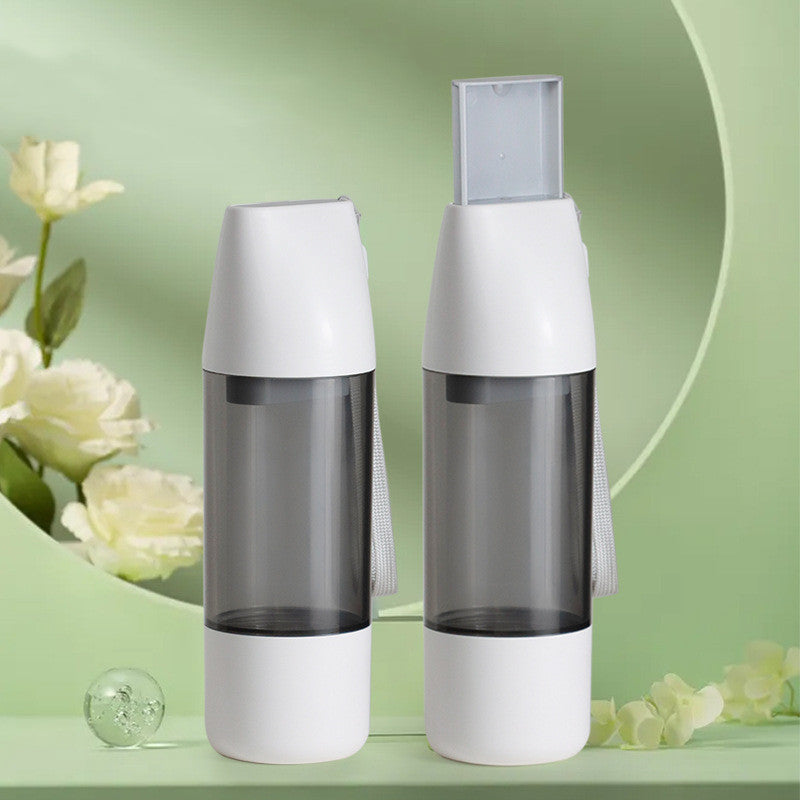 Portable 350ml Dog Water Bottle with Food Container for Outdoor Travel